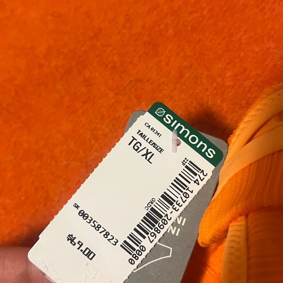 Orange tangerine raised ribbed cutout one-piece swimsuit NWT - Picture 4 of 12